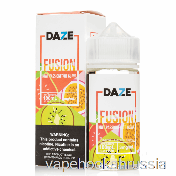 Vape Russia киви маракуйя гуава - 7 Daze Fusion - 100мл 3мг